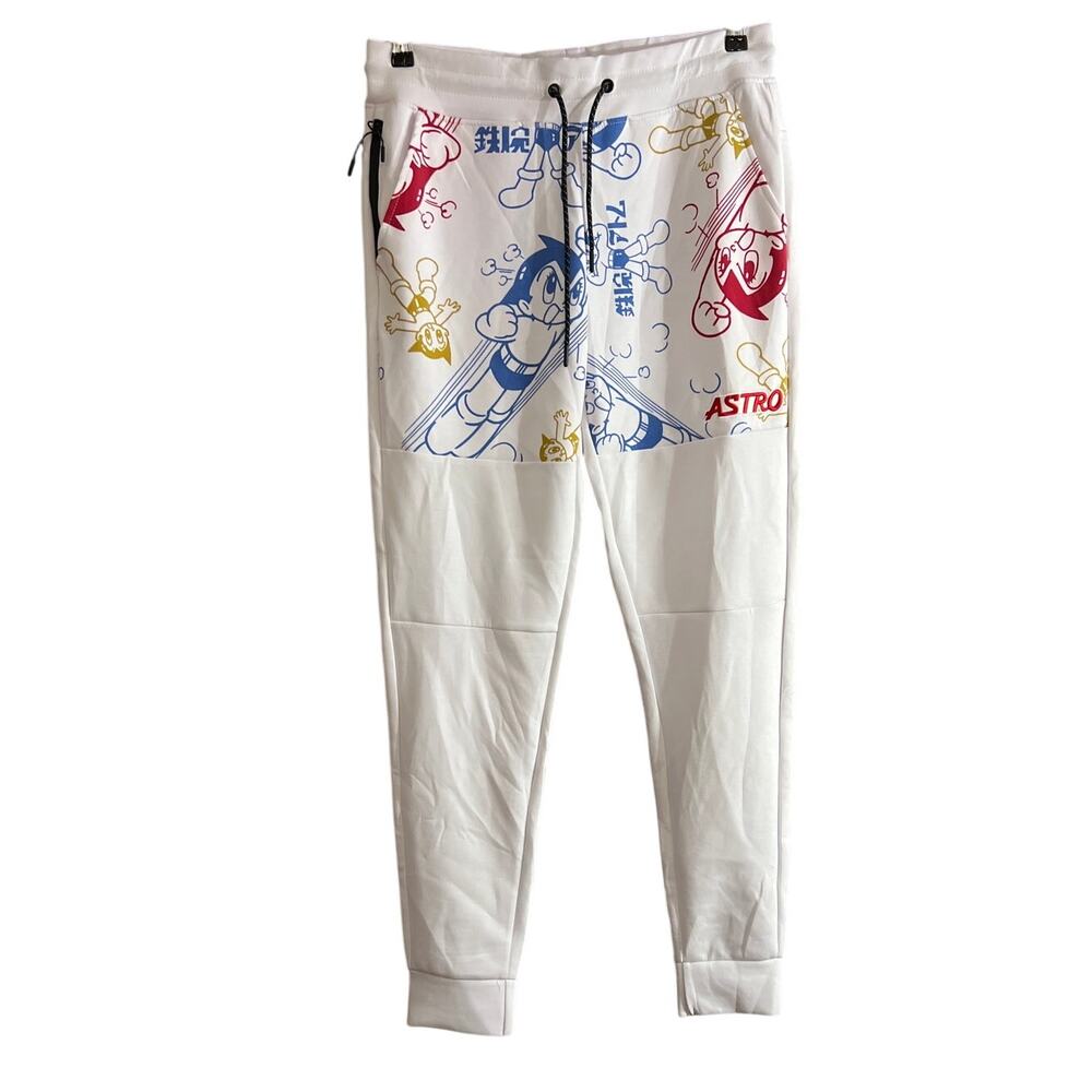 Lot 29 x Astro Boy White Blue Red Yellow Sweatpants Size Large L New Anime Comic